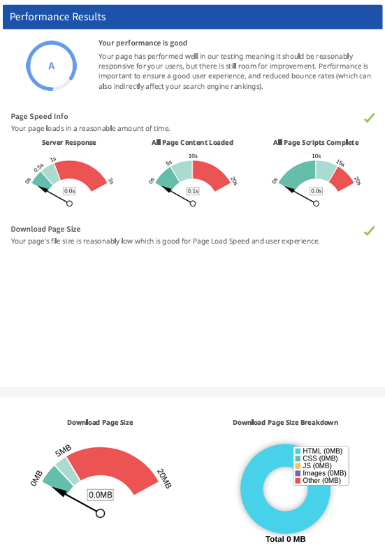 Performance SEOptimer Audit Report